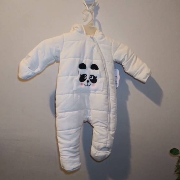 wonder nation Other - Wonder Nation Cream Panda Bear Infant Snowsuit
